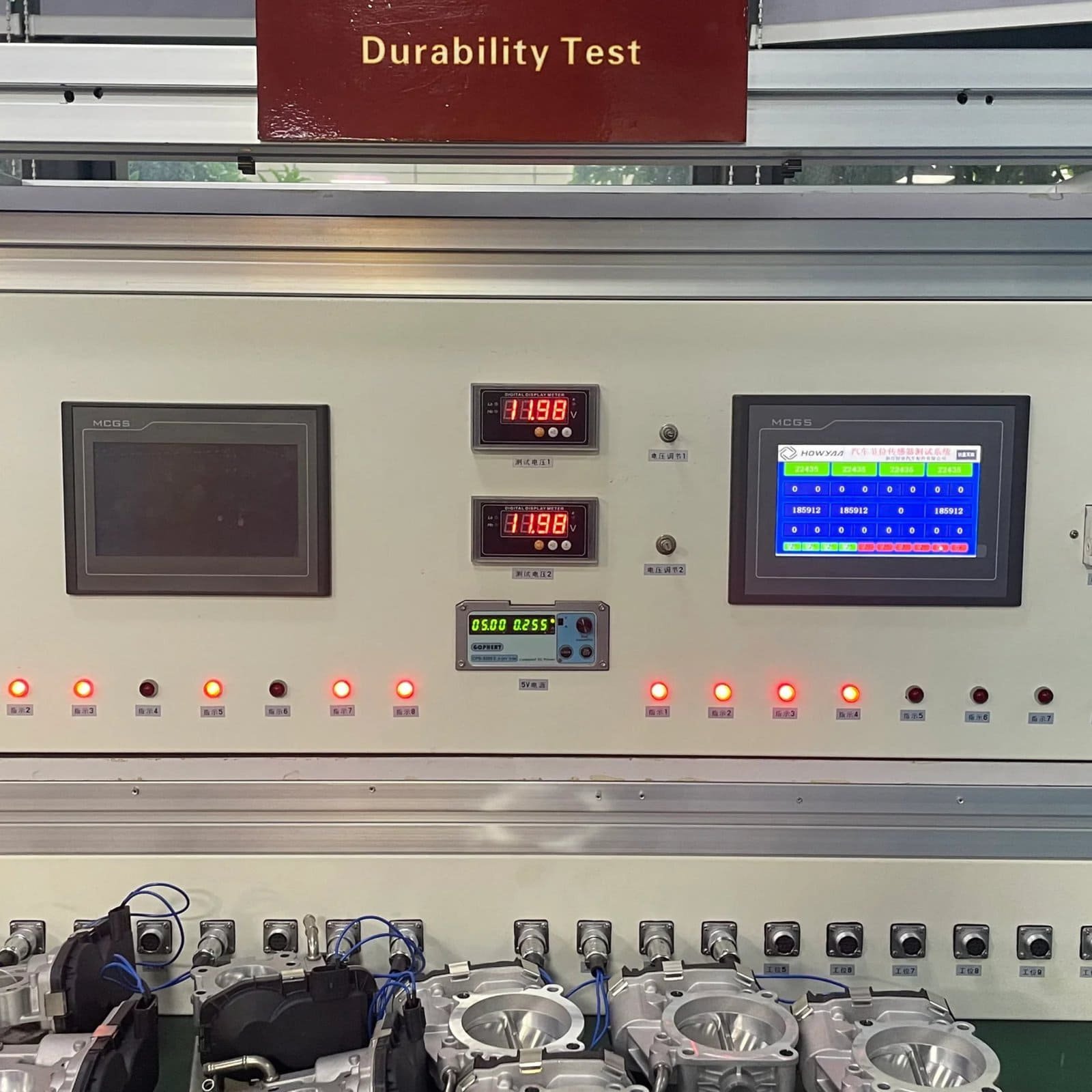 Flow bench testing setup
